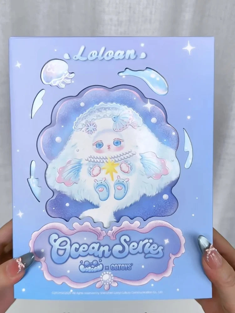 Boîte mystère Original Blind Box Loloan Ocean Series Pendentif mignon pour sac à dos Décoration de chambre Jouet Cadeau surprise d'anniversaire/de Noël