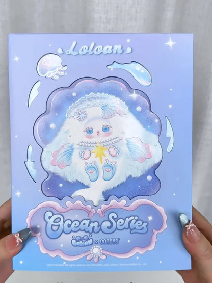 Boîte mystère Original Blind Box Loloan Ocean Series Pendentif mignon pour sac à dos Décoration de chambre Jouet Cadeau surprise d'anniversaire/de Noël