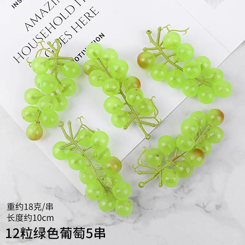 5PCS 12/18/24/36/60/85/100 Heads Artificial Grapes Christmas Halloween Wedding Party Home Garden Hanging Decoration Fake Fruits