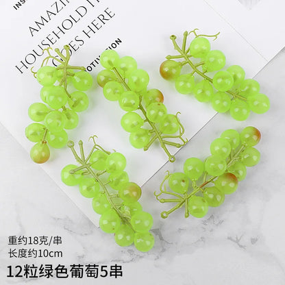 5PCS 12/18/24/36/60/85/100 Heads Artificial Grapes Christmas Halloween Wedding Party Home Garden Hanging Decoration Fake Fruits