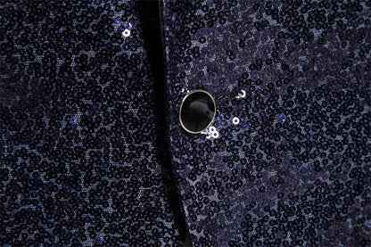 Fashion Men Luxurious Sequin Suit Jacket Green / Silver Men's Bar KTV Stage Dress Male Blazer Coat