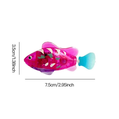 Jouet pour chat LED inductif interactif natation Robot poisson jouets brillant électrique poissons stimuler chaton chasse Instinct produits pour animaux de compagnie