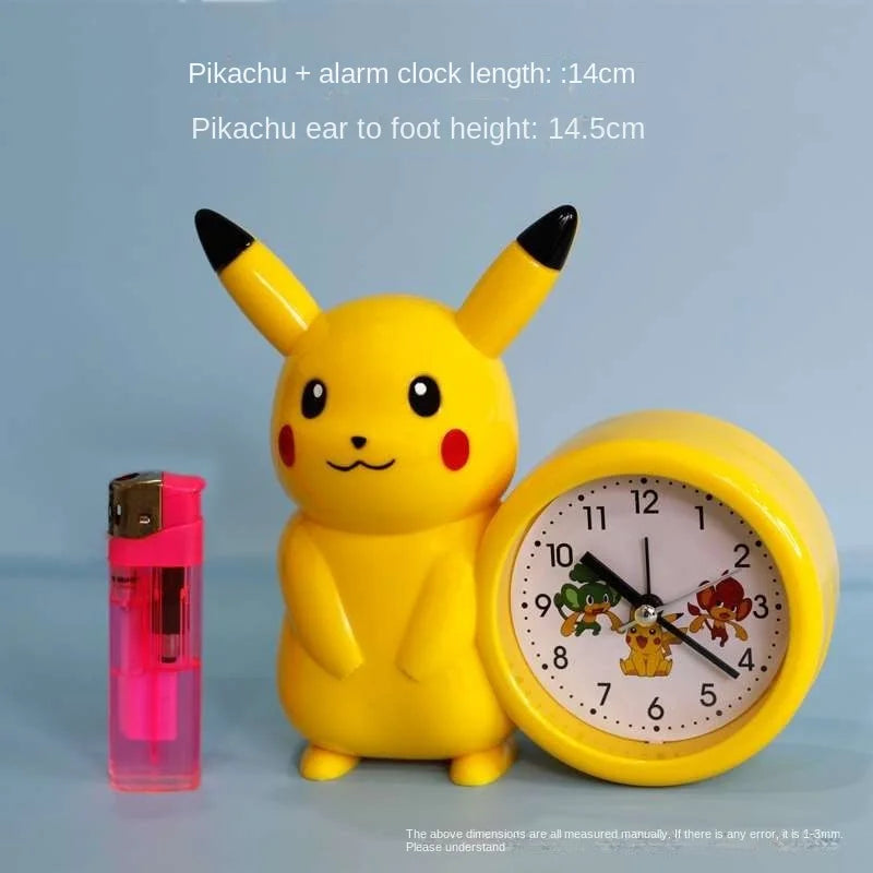 Pikachu alarm clock for children primary and middle school students Pokemon clock bedroom bedside desktop Pikachu clock