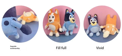Family Stuffed Animals 17/28cm – Cartoon Dogs, Soft Plush Toys, Great for Birthdays and Christmas Gifts