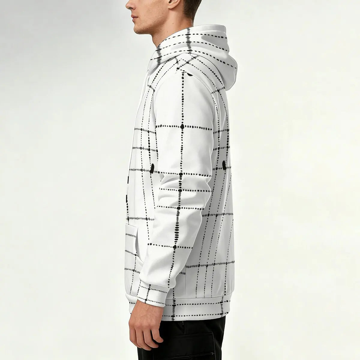 Men's Autumn/Winter Plaid Print Sweatshirt - Versatile for Commuting, Friend Gatherings, and Casual Wear