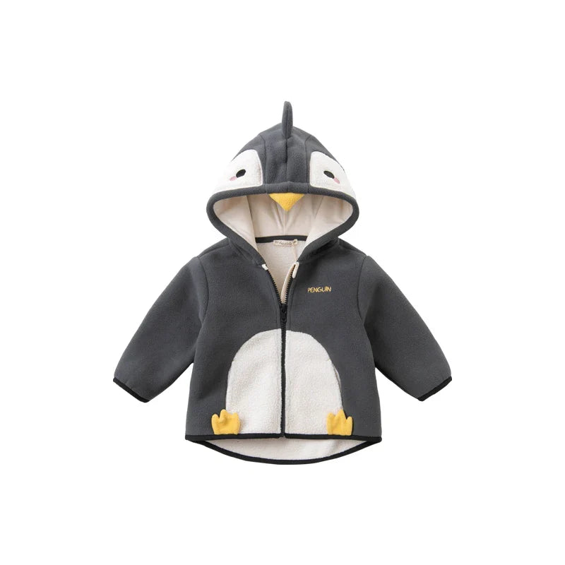 Dave Bella Cute Animal Shape Children Hoodie Cartoon Boys Girls Coat Autumn Warm Hooded Outerwear Toddler Girl Clothes DBX14462