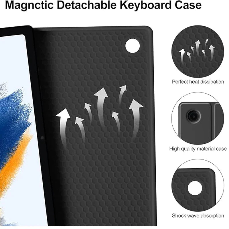 For New Redmi pad 2 11 inch 2025 Case with Keyboard,Detachable Wireless Keyboard+Tablet Cover Redmi pad 2 11" 2025 Funda