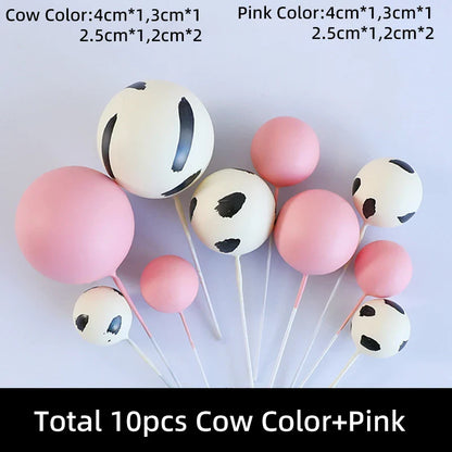 Chapeau de Cowboy rouge Rose, boules de bottes, décoration de gâteau, Cowboy de Cowgirl occidentale, décor de fête prénatale d'anniversaire, fournitures à thème de ferme occidentale
