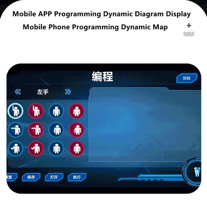 Application Control 2.4GHz, Dual Mode Programming, Demo, RC Robot, Walk/Slide Switch, Touch Sensing, Voice Recording, Singing, Dancing, Puzzle, RC Toys