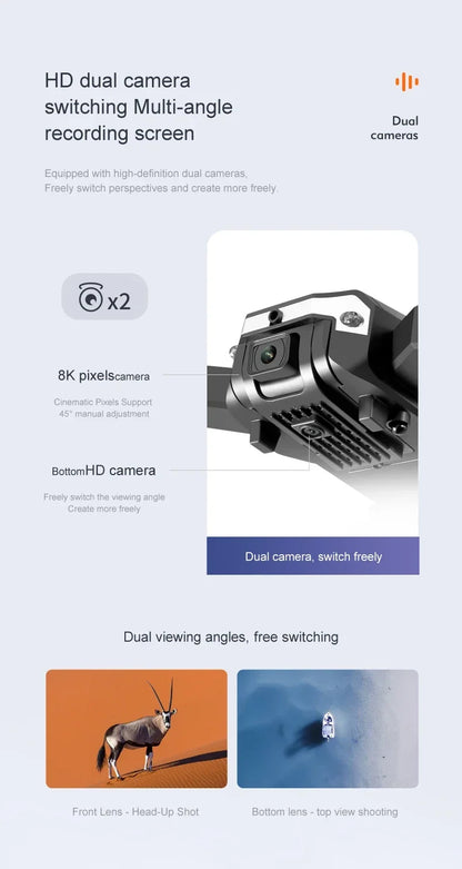 Drone G6 extérieur 5G professionnel 8K HD, photographie aérienne omnidirectionnelle pour éviter les obstacles, Distance Quadrotor 10000M