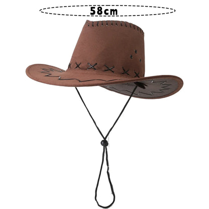 Chapeau de Cowboy Simple pour adultes, casquette de Cowgirl occidentale, accessoires de Costumes d'anniversaire d'halloween, décorations de vacances, cadeaux