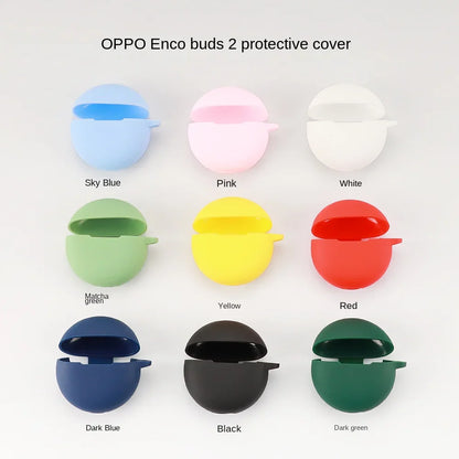 New 1pc Silicone Earphone Protective Case for OPPO Enco buds 2 Cover Shockproof-Shell Washable Housing Anti Dust Silicone Sleeve
