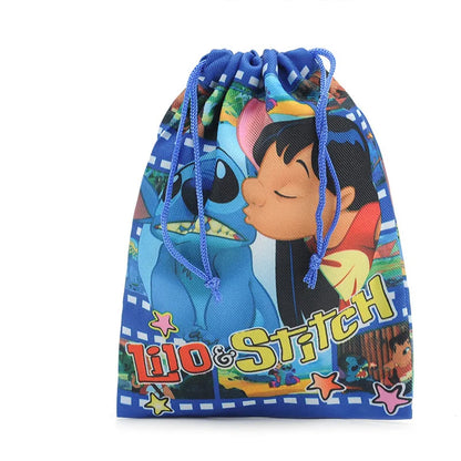 New Anime Stitch Bundle Pocket Kawaii Lilo & Stitch Storage Bag Cartoon Non Woven Drawstring Bag Children Party Gifts