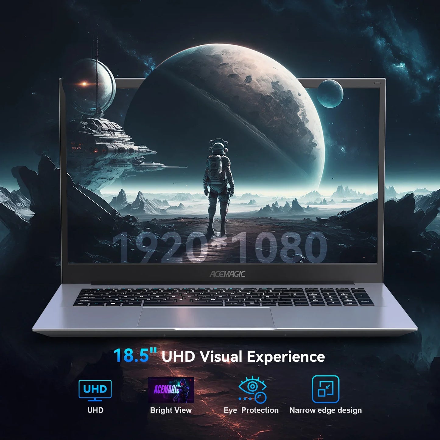 ACEMAGIC 18.5"Laptop Computer Windows 11 PRO 8000 mAh Battery Intel N150 Quad-Core Processor 16GB DDR4 RAM 512GB SSD Wifi5
