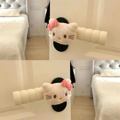Kitty Anime Plush Doll Door Knob Covers Foam Elastic Room Door Handle Protector Anime Home Accessory Decoration Gift
