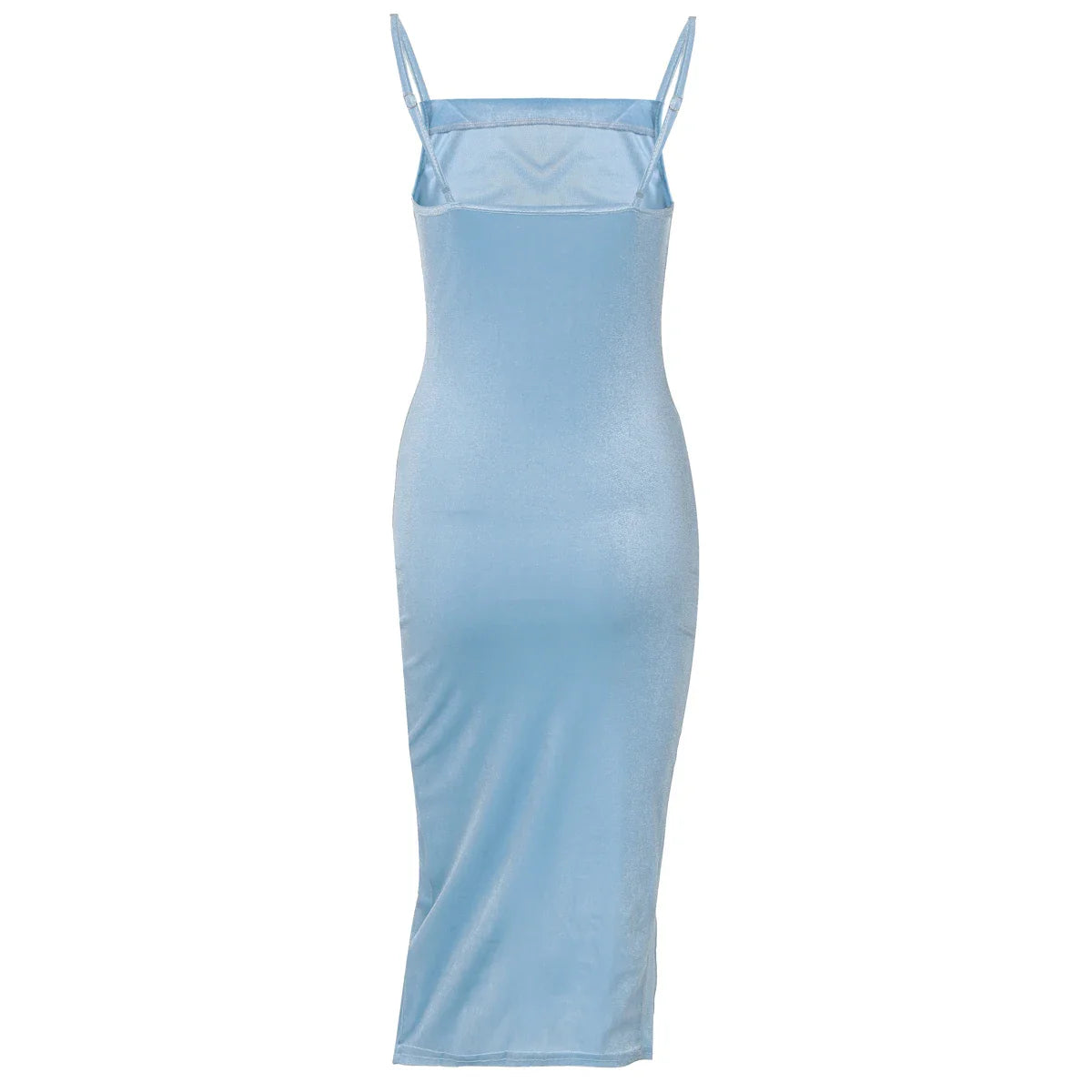 Hugcitar Robe Longue Maxi Fendue Sexy en Velours avec Col Drapé Sans Manches, Nouvelle Mode 2025, Robe de Soirée Élégante pour Femme, Streetwear Y2K