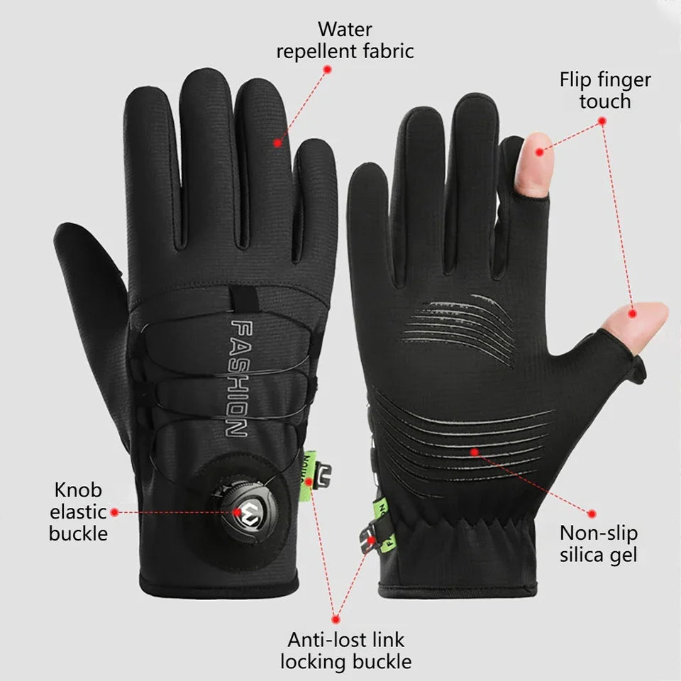 GTUBIKE nouveaux gants de ski chauds d'hiver unisexe coupe-vent résistant au froid gants pour écran tactile pour les Sports de plein air course randonnée cyclisme
