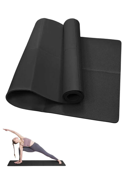 Tapis de Yoga Pilates Fitness 3/4/6mm d'Épaisseur Antidérapant Coussin de Yoga Tapis de Fitness de Voyage pour Femmes Entraînement au Sol à Domicile