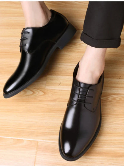 Men's breathable leather shoes, soft leather black shoes, soft sole, best businessman, formal wear, casual, spring and autumn