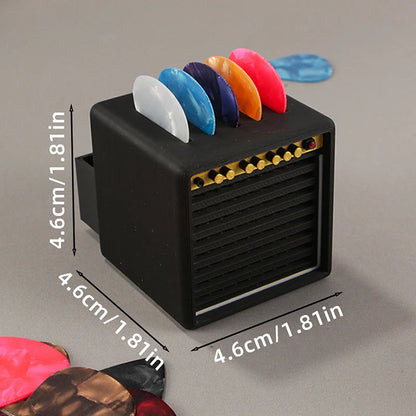 Support de plectres de guitare Portable imprimé en 3D, avec tiroir, étanche à l'eau et à la poussière, organisateur de plectres, rangement et affichage de cadeaux, 1x3D