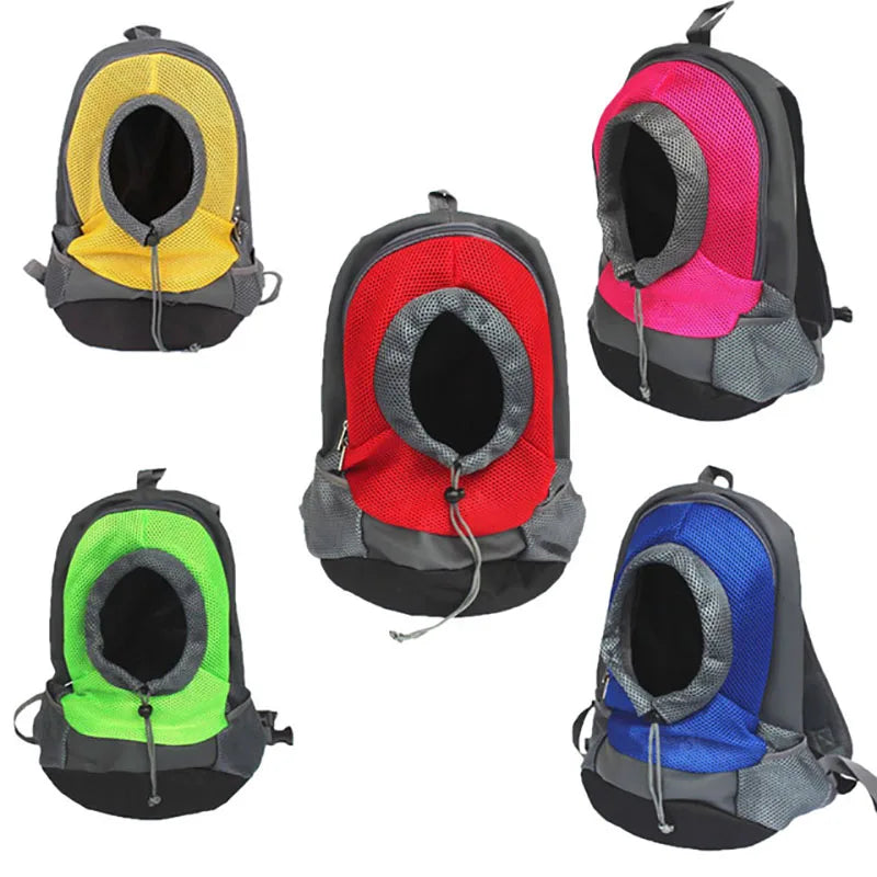 Sac à dos Portable pour animaux de compagnie, Double sac à bandoulière pour chien, sac de transport pour chat de voyage en plein air, sac avant pour chien, sac à dos en maille