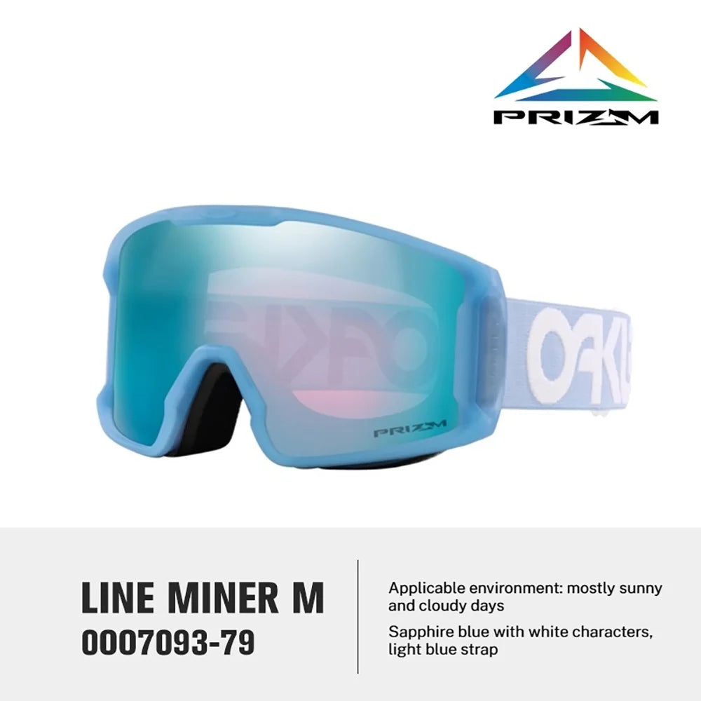 Oakley Line Miner [M] Ski Goggles, Snow Goggles with Prizm Lenses, Model [7093], Unisex Protective Eyewear