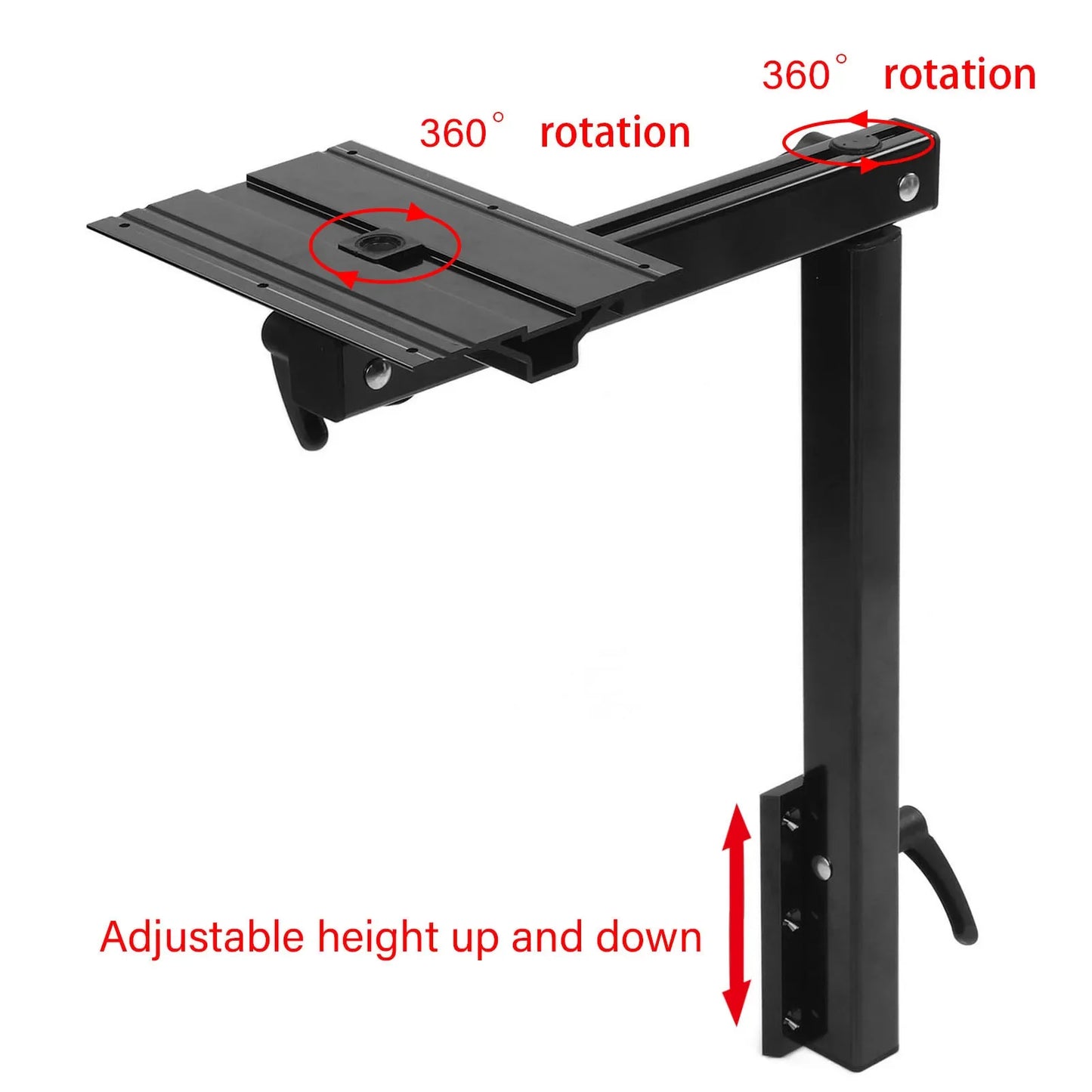 Pied de table amovible pieds de table réglables noir robuste amovible 360 °   Rotation oxydée légère pour yachts RV