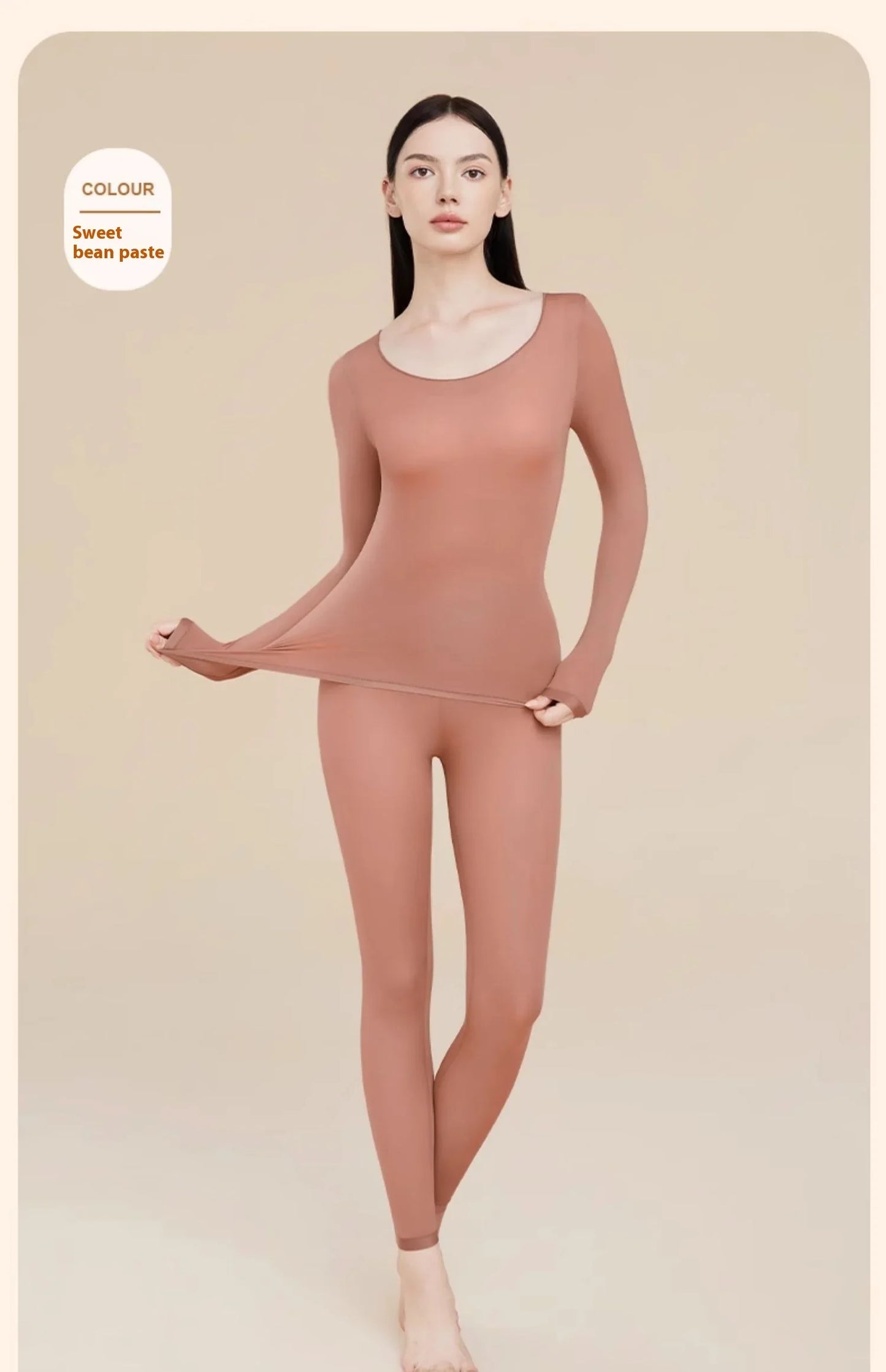 Women's Winter Thermal Underwear, Seamless, Ultra-thin, Single Layer, Shaping, Long Johns, Sexy Ladies Lingerie, L-XL