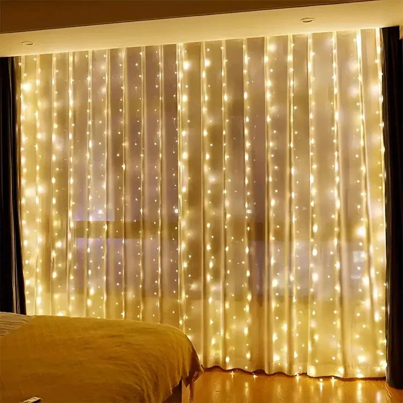 3/4/6m rideau LED chaîne lumières guirlande USB feston télécommande fée guirlande lumières décoration de noël pour chambre maison