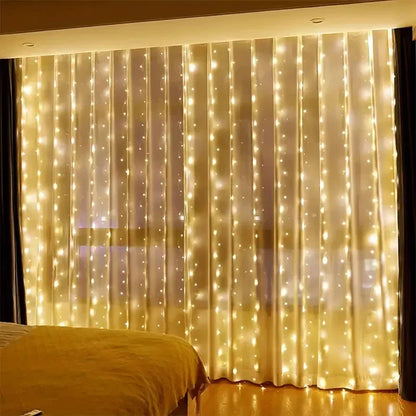 3/4/6m rideau LED chaîne lumières guirlande USB feston télécommande fée guirlande lumières décoration de noël pour chambre maison