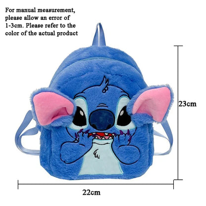 2025 New Stitch Plush Backpack Cartoon Fashion 3d Mini Women's Backpack Large Capacity Cute Children's Schoolbag High Quality