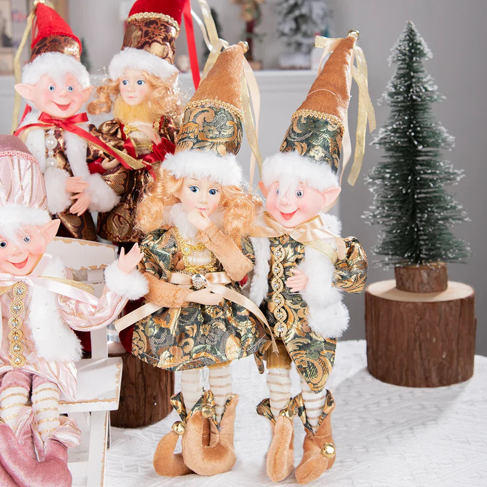 1 Pair Christmas Tree Decorations Cute Angel Doll Girl Pendant Navidad 2024 New Year Christmas Tree Ornaments Xmas Gift For Kids