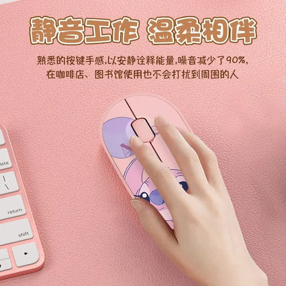 Lilo & Stitch Exquisite and Compact Bluetooth 5.0 Wireless Mouse Office Laptop Tablet Portable Silent True Wireless Mouse