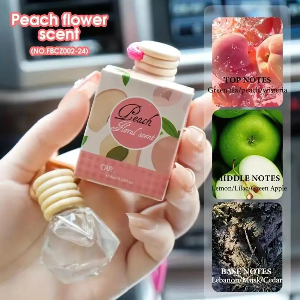 Diffuseur d'aromathérapie à suspendre pour intérieur de voiture, désodorisant de voiture, parfum longue durée pour voiture et maison Citron / Fleur de pêcher / Noix de coco / Oud