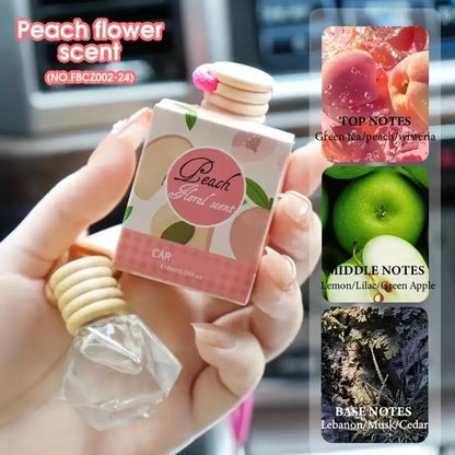 Diffuseur d'aromathérapie à suspendre pour intérieur de voiture, désodorisant de voiture, parfum longue durée pour voiture et maison Citron / Fleur de pêcher / Noix de coco / Oud