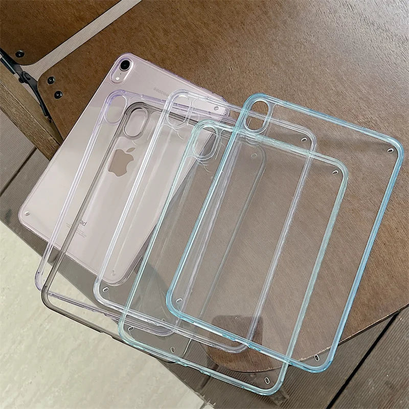 Coque For iPad Mini 7 Case 8.3 inch Acrylic Clear Hard Cover For Funda iPad Mini 7 A17 Pro Case For iPad Mini 6 Back Cover