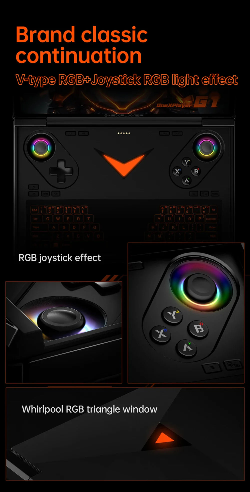 OneXPlayer G1 Gaming Laptop AMD Ryzen AI 9 HX 370 & Intel Core Ultra 7 255H Portable 8.8 Inch 144Hz Dual-Mode Keyboard Computer