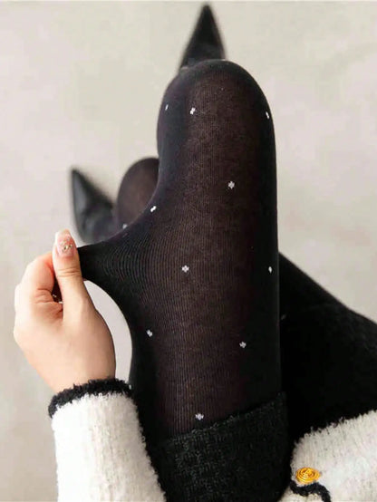 Leggings imprimés à pois pour femmes, 100 grammes, Leggings péplum en velours fin bordeaux, automne et hiver, printemps et automne