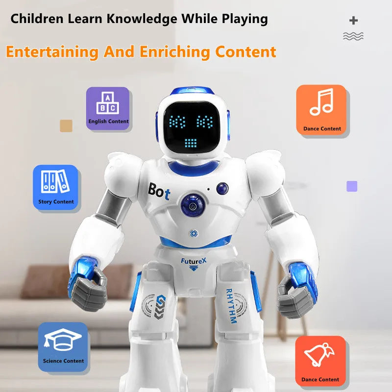 Application Control 2.4GHz, Dual Mode Programming, Demo, RC Robot, Walk/Slide Switch, Touch Sensing, Voice Recording, Singing, Dancing, Puzzle, RC Toys