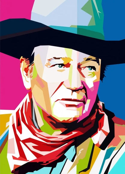 5D DIY Diamond Painting Cowboy John Wayne Full Round Diamond Mosaic Picture of Rhinestones Diamond Embroidery Home Decoration