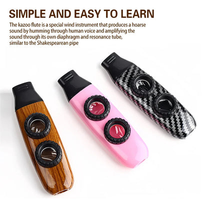 Double Film Kazoo Double trou Kazoo guitare partenaire Kazoo flûte de poche Kazoos pour adultes petits Instruments