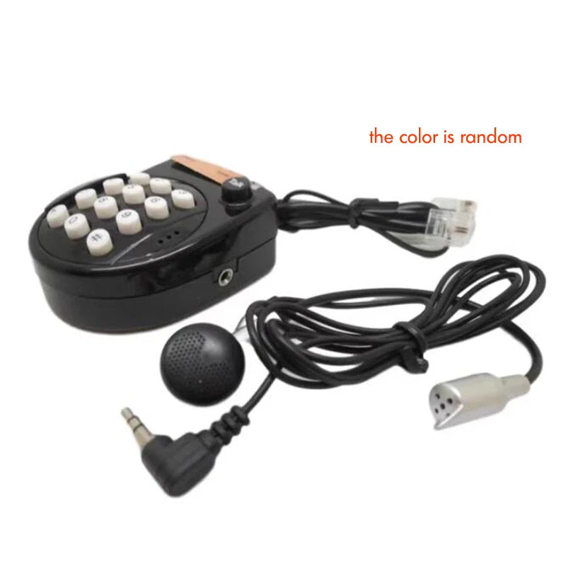 Mini téléphone fixe filaire Portable, avec casque, cadran à bouton, réposition rapide, petit téléphone pour conférence de bureau, bleu