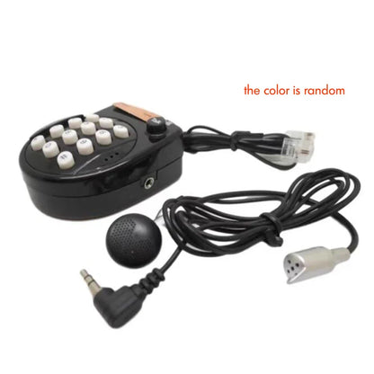 Mini téléphone fixe filaire Portable, avec casque, cadran à bouton, réposition rapide, petit téléphone pour conférence de bureau, bleu