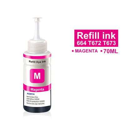 664 673 T673 Refill Dye Ink for EPSON L800 L805 L810 L850 L565 L1800 L3150 3100 Printer Ink T6731 T6732 T6733 T6734 6735 T6736