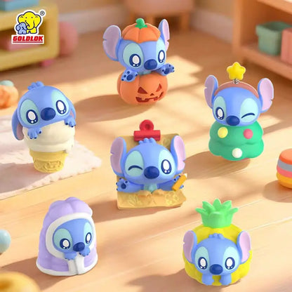 Original Looking For Stitch Series Magnetic Blind Bag Mini Cute Pop Bean Blind Bag Stitch Blind Box Desktop Cute Decoration Gift