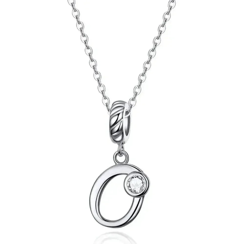 Collier classique avec initiale en argent sterling 925