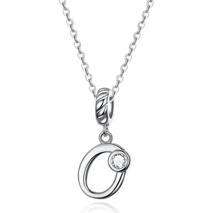 Collier classique avec initiale en argent sterling 925