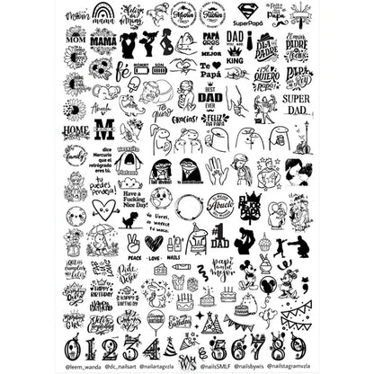 Plaques d'estampage d'ongles Halloween de dessins animés Crâne Personnages Animaux Gabarits Pochoirs Plaque d'estampage Nail Art Outil d'impression d'ongles Manucure