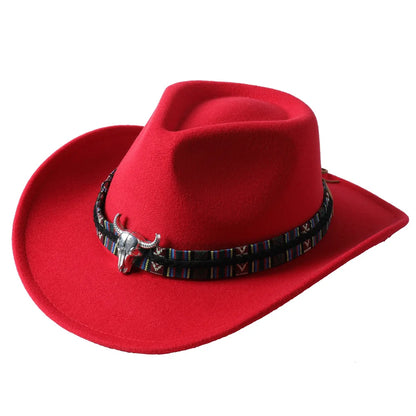 Chapeau de cowboy divers accessoires chapeau de cowboy monochrome en feutre chapeau d'extérieur homme et femme chapeau de cavalier chapeau femme