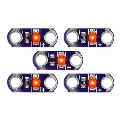 Module LED LilyPad 3V-5V 40mA, 5 pièces, Kit de bricolage, affichage LED Miniature jaune/vert/blanc/bleu/rouge
